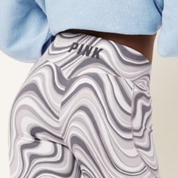 NWT Pink Seamless High Waist Full Length Tight - Whisper Grey Marble - Picture 6 of 12